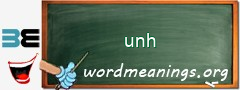 WordMeaning blackboard for unh